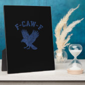 Funny F-Caw-F Crow Fotoplatte (Seite)