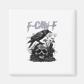 Funny F-Caw-F Crow Funny Halloween Retro Classic Magnet (Vorne)