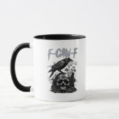 Funny F-Caw-F Crow Funny Halloween Retro Classic Tasse (Links)