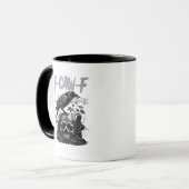 Funny F-Caw-F Crow Funny Halloween Retro Classic Tasse (Vorderseite Links)