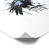 Funny F-Caw-F Crow Grunge Humor Graphic Poster (Ecke)