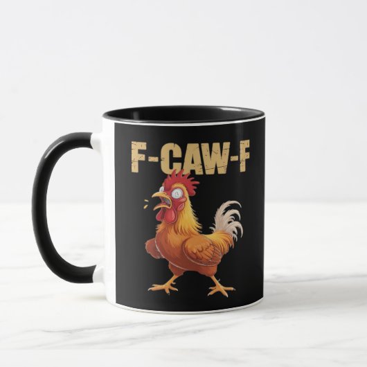 Funny F-Caw-F Crow Humor Gothic Tasse (Links)
