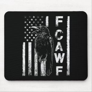 Funny F Caw F Crow mit US-Flagge Mousepad