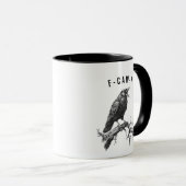 Funny F-Caw-F Crow Raven Pun Coffee Mug Tasse (VorderseiteRechts)