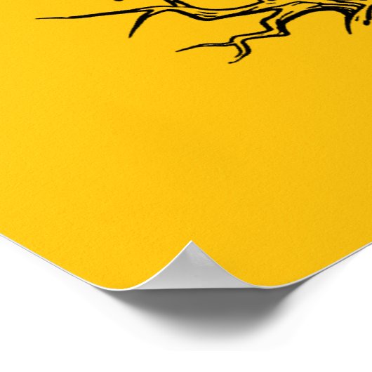 Funny F-Caw-F Crow Raven Pun Poster (Ecke)