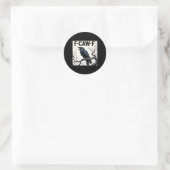 Funny F-caw-f Crow Runder Aufkleber (Tasche)