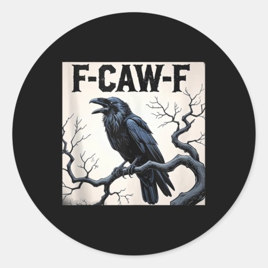 Funny F-caw-f Crow Tank Top Runder Aufkleber (Vorderseite)