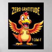 Funny F-Caw-F Dinosaur FCAWF Dinosaur Erntedank Poster (Vorne)