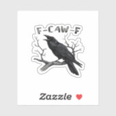 Funny F-Caw-F Gothic Crow Humor Essential Aufkleber (Blatt)