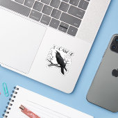 Funny F-Caw-F Gothic Crow Humor Essential Aufkleber (Laptop mit iPhone)