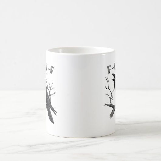 Funny F-Caw-F Gothic Crow Humor Essential Kaffeetasse (Mittel)