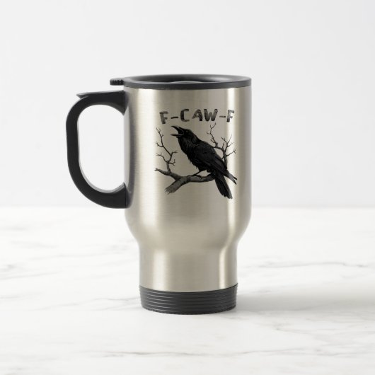 Funny F-Caw-F Gothic Crow Humor Essential Reisebecher (Links)