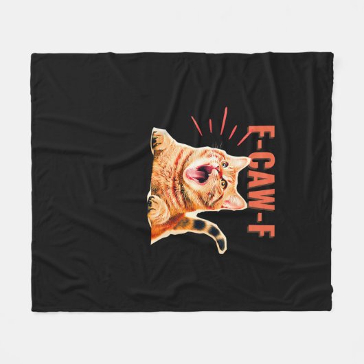 Funny F-Caw-F Graphic Sarcastic Trendy Unique Fleecedecke (Vorderseite (Horizontal))
