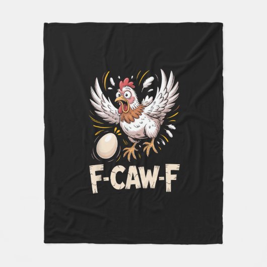 Funny F-Caw-F Hen Creative Casual Fleecedecke (Vorderseite)