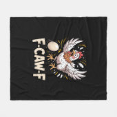 Funny F-Caw-F Hen Creative Casual Fleecedecke (Vorderseite (Horizontal))