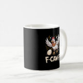Funny F-Caw-F Hen Creative Casual Kaffeetasse (VorderseiteRechts)