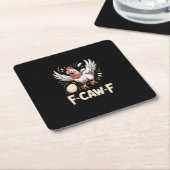 Funny F-Caw-F Hen Creative Casual Rechteckiger Pappuntersetzer (angewinkelt)