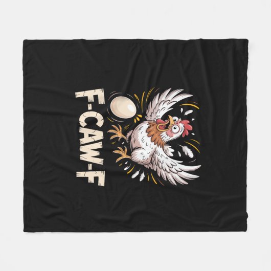Funny F Caw F Hen Creative Casual Style Fleecedecke (Vorderseite (Horizontal))