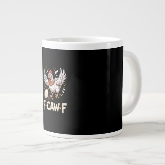 Funny F Caw F Hen Creative Casual Style Jumbo-Tasse (Vorderseite Rechts)