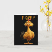 Funny F-caw-f Hühnchen, Fcawf Hühnchen Karte (Gelbe Blume)