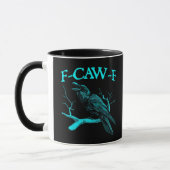 Funny F-Caw-F Humor Crow Gothic Tasse (Links)