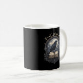 Funny F-Caw-F Raven Bird Saying Graphic Retro Clas Kaffeetasse (VorderseiteRechts)