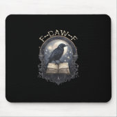 Funny F-Caw-F Raven Bird Saying Graphic Retro Clas Mousepad (Vorne)