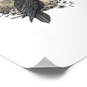 Funny F Caw F Raven Bird Saying Graphic Style Poster (Ecke)