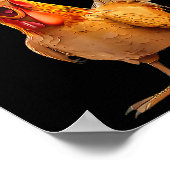 Funny F-caw-f Rooster Chicken Meme Chicken Farm Wo Poster (Ecke)