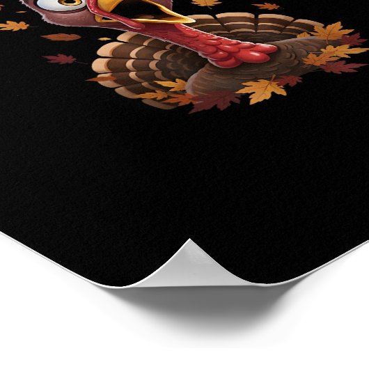 Funny F-Caw-F Turkey Bird F-Caw-F Graphic Poster (Ecke)