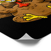 Funny F Caw F Turkey Spaß Graphic for Adults Crew Poster (Ecke)