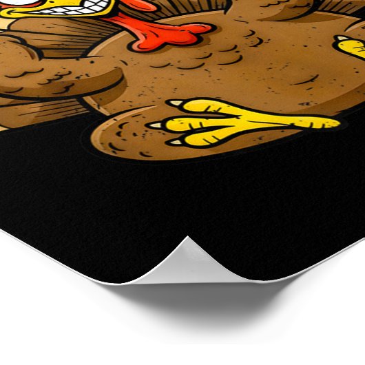 Funny F Caw F Turkey Spaß Graphic for Adults Crew Poster (Ecke)