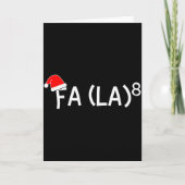 Funny Fa La 8 Christmas Math Teacher Santa Hat Xma Karte (Vorderseite)
