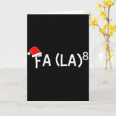 Funny Fa La 8 Christmas Math Teacher Santa Hat Xma Karte (Gelbe Blume)