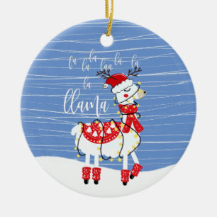 Funny fa la la la la la la llama Weihnachtsfreund Keramik Ornament