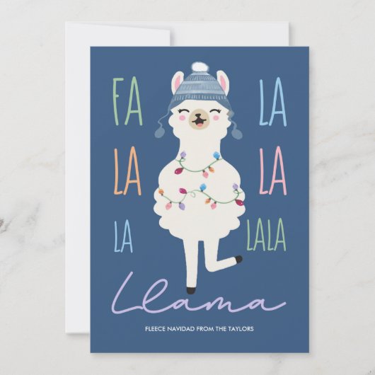 Funny Fa La Llama Fleece Navidad Weihnachten (Vorderseite)
