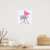 Funny Fabulous Flamingo Zitat Poster (Küche)
