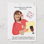 Funny Face- 60 & Fabulous Whimsical Foto Geburtsta Einladung (Vorderseite)