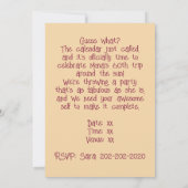 Funny Face- 60 & Fabulous Whimsical Foto Geburtsta Einladung (Rückseite)