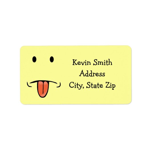Funny Face Address Labels Adressaufkleber (Vorne)