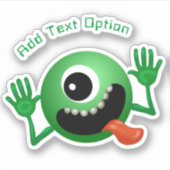 Funny Face Alien Aufkleber (Vorderseite)