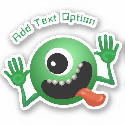 Funny Face Alien Aufkleber (Vorderseite)