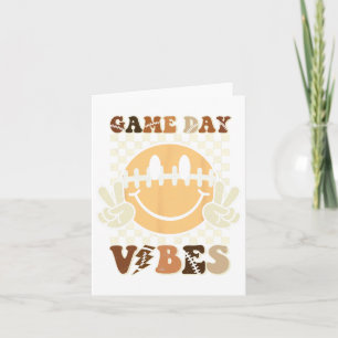 Funny Face American Football Game Day Vibes Sport Karte