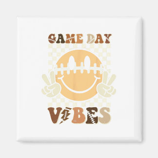 Funny Face American Football Game Day Vibes Sport Magnet