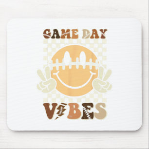 Funny Face American Football Game Day Vibes Sport Mousepad