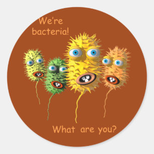 Funny Face Bacteria Aufkleber
