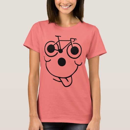 Funny Face Bicycle T-Shirt (Vorderseite)