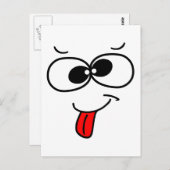 Funny Face - blah Postkarte (Vorne/Hinten)