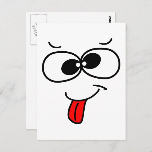 Funny Face - blah Postkarte (Vorne/Hinten)