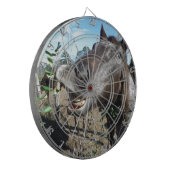 Funny Face braunes Pferd Dartscheibe (Vorderseite Links)